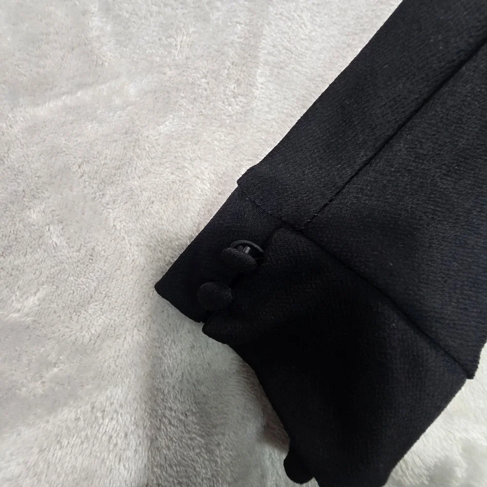 Banana Republic Women's Long Sleeve Top Size L Black Stretch Knit